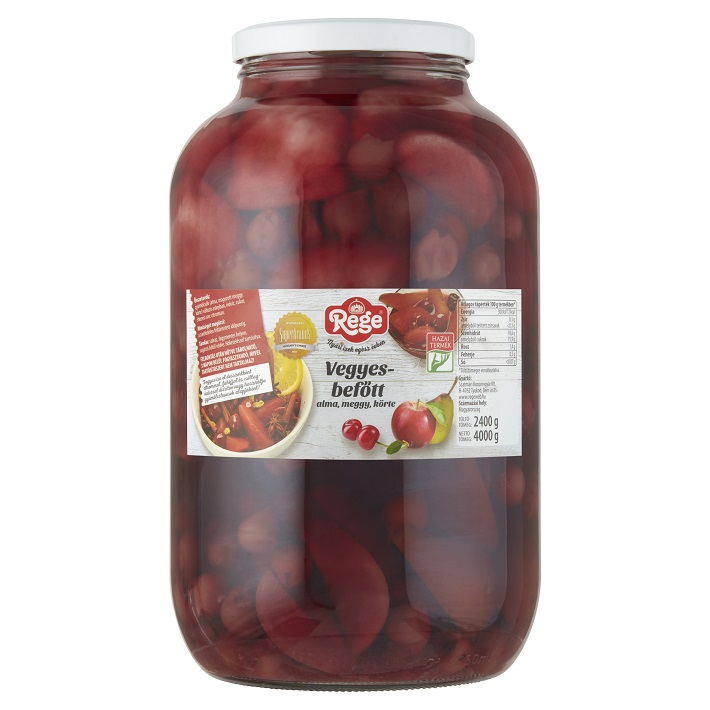 REGE 4250 ml Üveges Vegyesbefőtt (alma, körte, meggy)